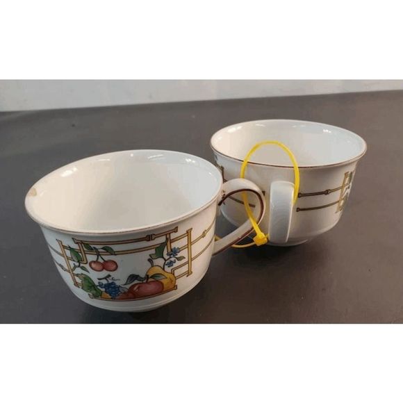 Villeroy & Boch Mon Jardin Flat Demitasse Fruit Tea Cup Set - Picture 4 of 12